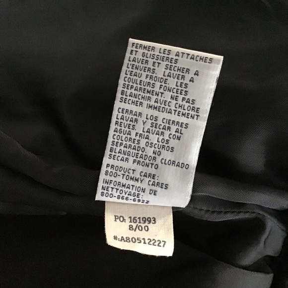 Vintage Tommy Hilfiger Quilted Vest Jacket MEDIUM Black Nylon Sleeveless TH Logo - Picture 14 of 16